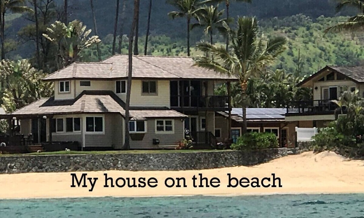 Waialua House | Beach Front Large Home On the Ocean. Shorter stays can be arranged. Gorgeous