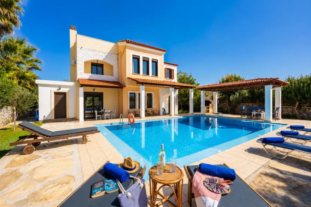 Kefalas Villa | Ekklisies Tria Large Private Pool AC WiFi