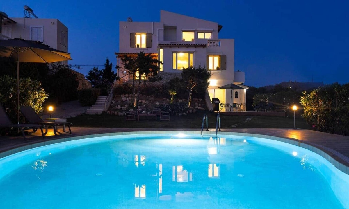 Tersanas House | Now we land, family, pool, bbq, path to sea