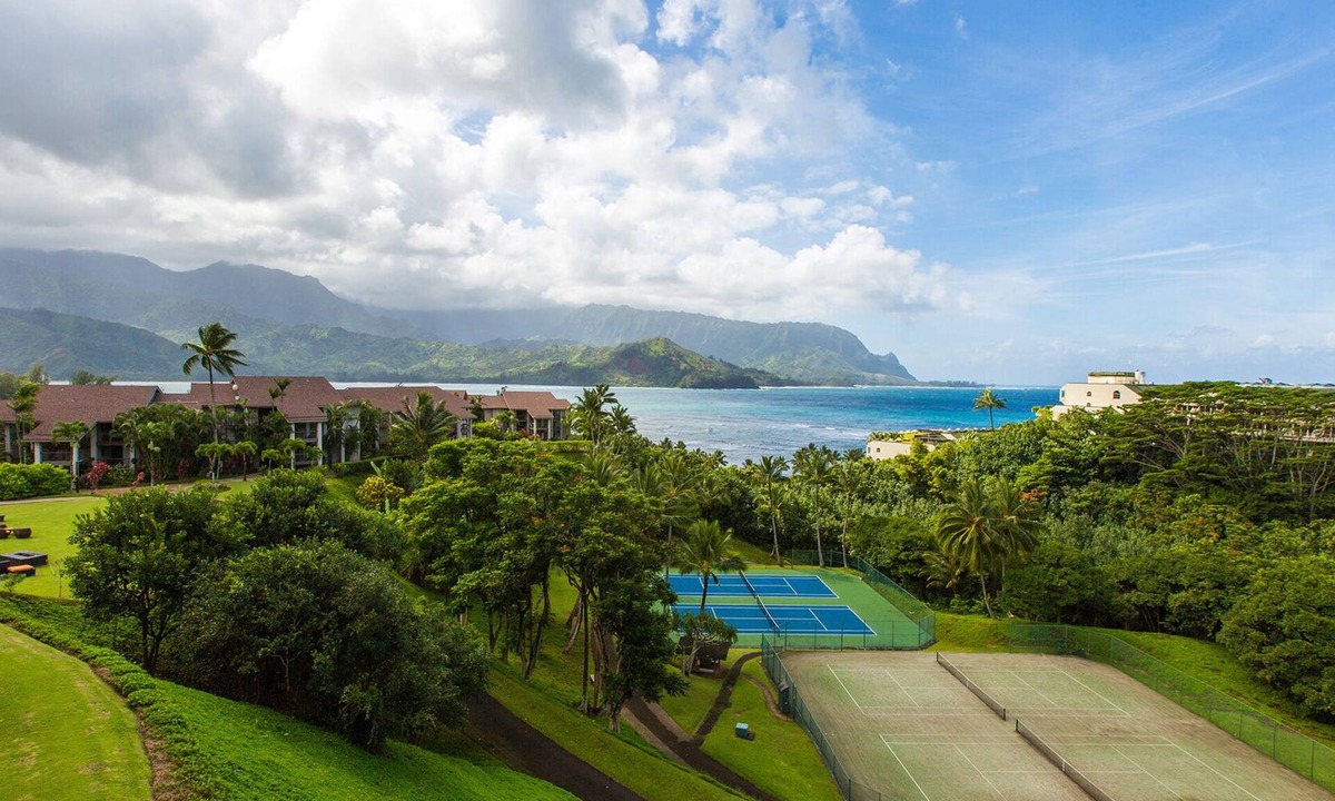 Princeville Condo | Hanalei Bay Resort 33056 By Parrish Kauai- great views full AC and walk to the b