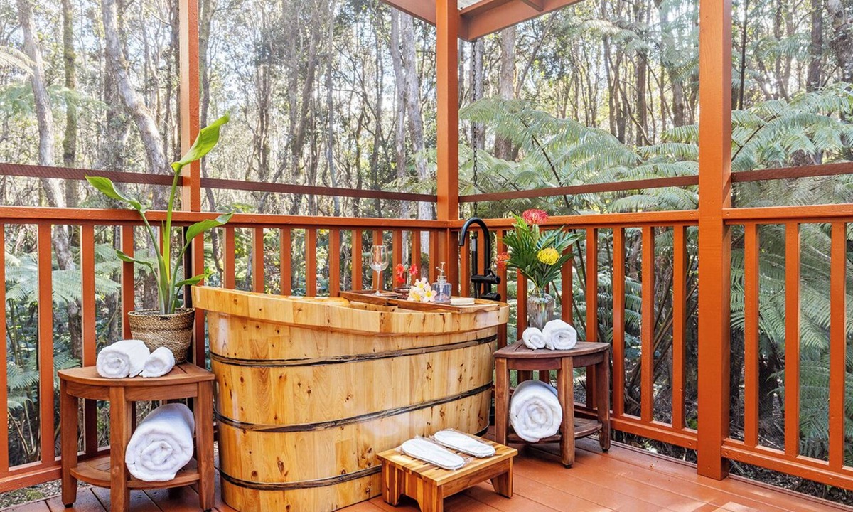 Volcano House | Liko Lehua Cottage in Volcano - Hot Tub & Fireplace - Mauna Loa Estates
