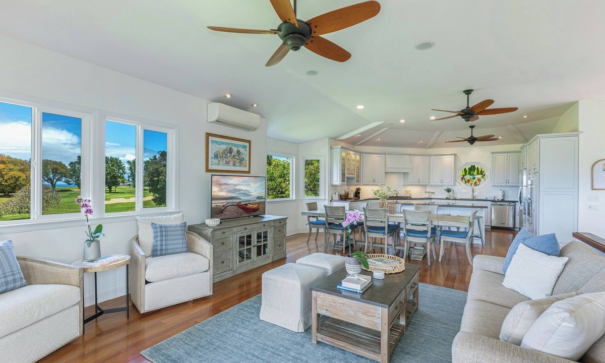 Princeville House | Ohana Kamalani: Lavish Fairwayfront Home w/Pool, AC & Stunning Sunsets!