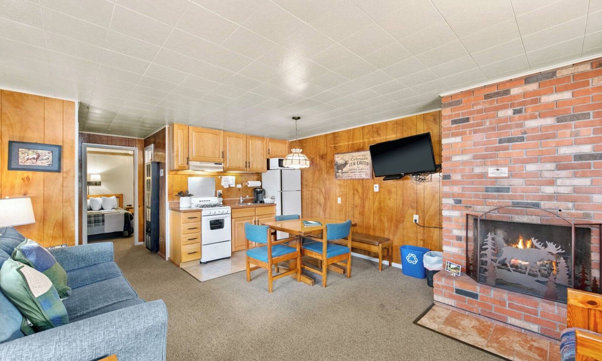 Estes Park Ski Chalet | Our lower chalet sleeps up to 6, and has epic views of the continental divide!