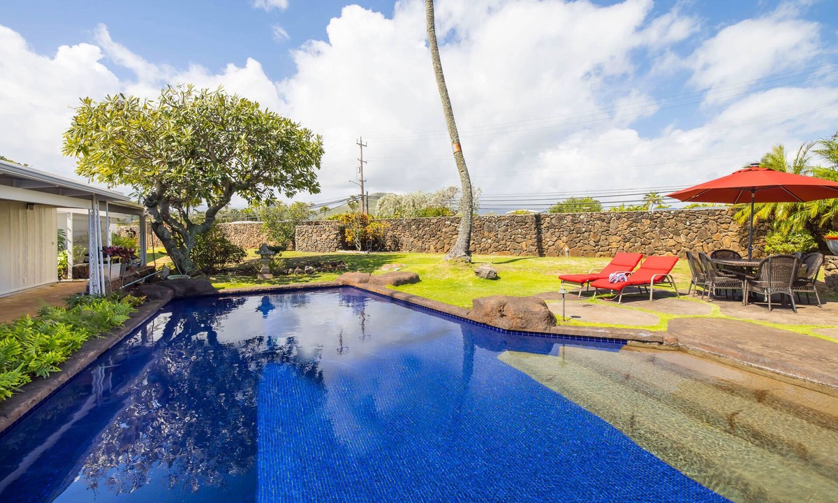 Marine Corps Base Hawaii House | Perfect Kailua Vacation at Ka Hale Lai-House of Serenity-pool and spa.