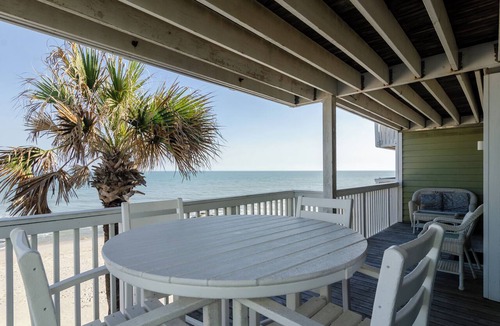 Kure Beach Condo | 2 Bedroom Ocean Front End Unit in Ocean Dunes!