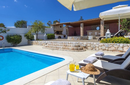 Tersanas Villa | Beachfront Villa With private Adult & Baby Pool, full privacy through tall fence