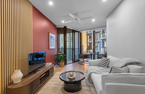 Brisbane Central Business District Apartment | City-View Apartment in Spire w/Pool & Gym