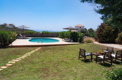 Tersanas House | Now we land, family, pool, bbq, path to sea