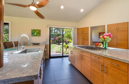 Poipu Villa | Luxury Hawaiian Modern Villa Ocean Views Huge Heated Pool 3 Primary Suites