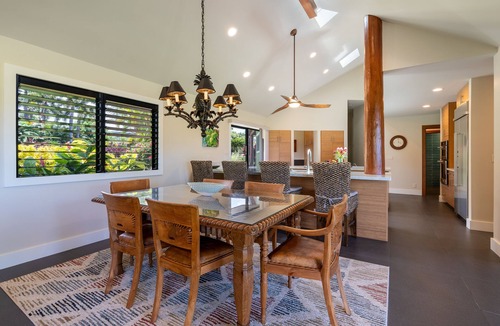 Poipu Villa | Luxury Hawaiian Modern Villa Ocean Views Huge Heated Pool 3 Primary Suites