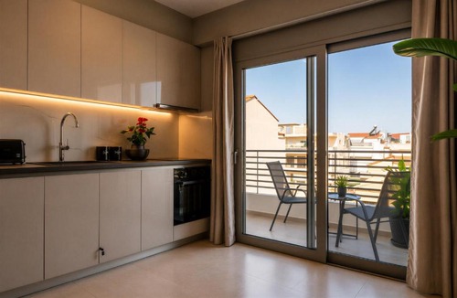 Kalamata Marina Apartment | Modern Apartment with Side Sea View - Helson Blue - Kalamata