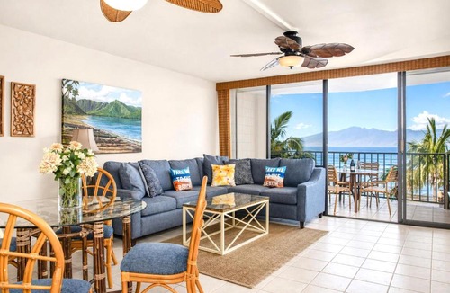 Kahana Apartment | Valley Isle Oceanfront 2 BR Sleeps 5 Villas Peaceful Retreat Complimentary Car with 6 Nights VIR-508 by KBM