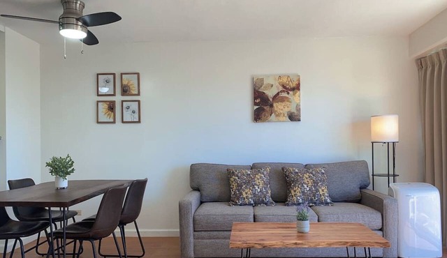 05 FREE Parking/10 min beach/2br-Waikiki/Ala Moana