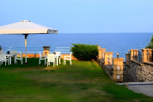 Alexandros Beachfront Apartments near Petalidi with Private Sunbeds & Sea View