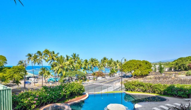 Aloha Condos, Beach Villas at Kahaluu, Villa 1-201, Beach View, AC