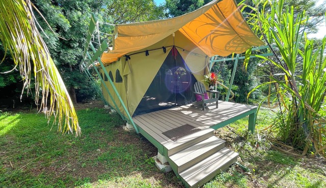 Bamboo Canopy with Shared Bath and Common House