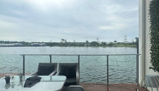 Beautiful water front property with full kayak paddle board access, pvt pool