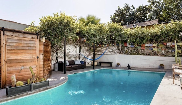 Chic yoga villa with saltwater pool and views on silverlake sunset junction