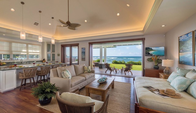 Designer Two Bedroom | Directly Beachfront | AC | Gourmet Kitchen | Private