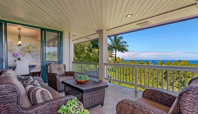 Family house near Hanalei with ocean views