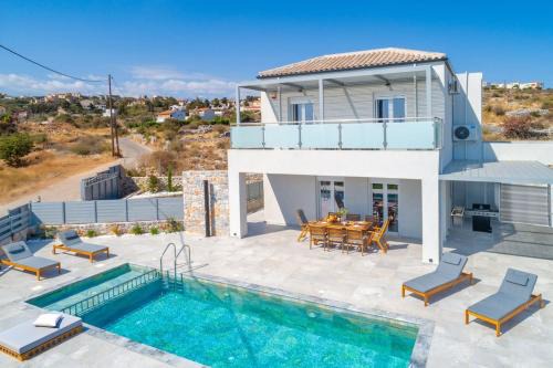 Gianna's Panoramic Seaview Twin Villas with pool 1