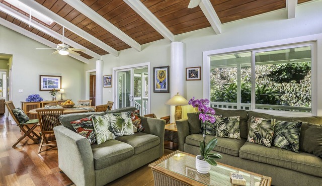 Haena Place, Walk to Beach Tropical Home TVNC#4232