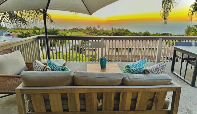 Halekii Sunset – Sweeping 180° Ocean Views | Newly Renovated Tropical Retreat