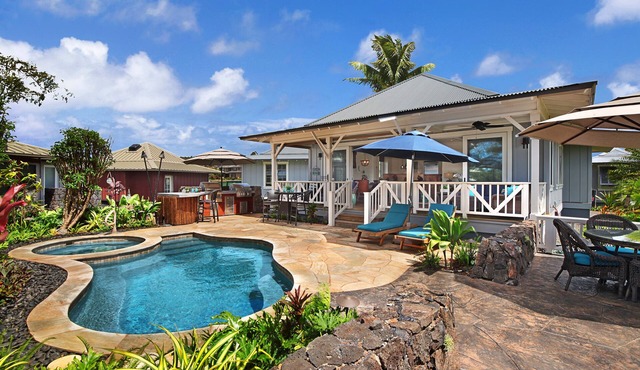 Honu Hale at Kukui'ula: Elegant Poipu Home w/Pool, Spa & AC