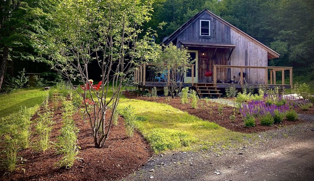 Luxury Off Grid Romantic Cabin in the Woods 20 Minutes from Sugarbush Ski Resort