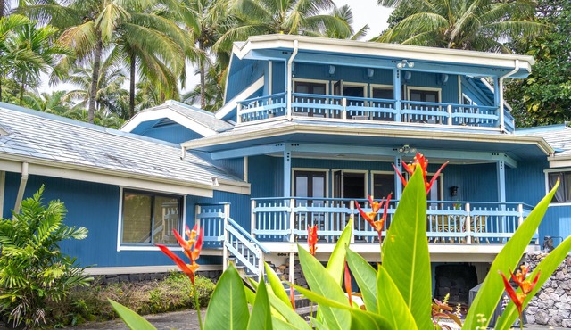 Ocean view Custom home steps away from Kehena Black Sand Beach