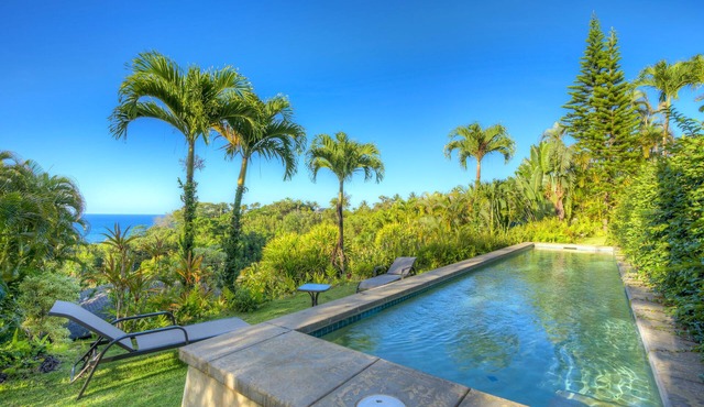 Ocean View Estate w/AC & Pool, Close To Beach