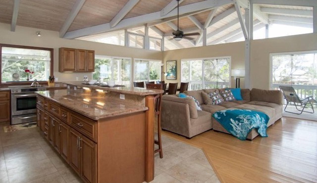 Ocean View Home, in-ground pool, vaulted ceilings, gazebo, decks.