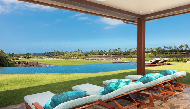 Premier 5BR Hualalai Estate—Infinity Pool, 2 Golf Carts, Ocean Vistas
