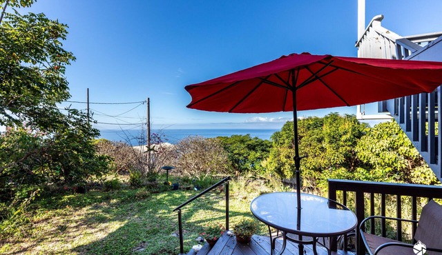 Stunning ocean views guest house in Kona Paradise, quiet & safe neighborhood.