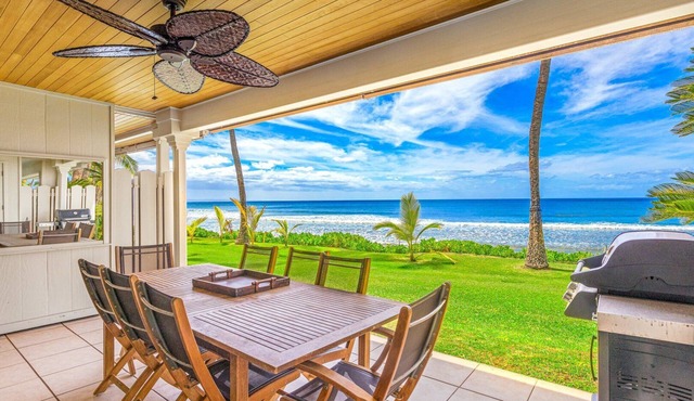 SUMMER SALE! 3BD Oceanfront Townhome, Lanai, Lawn & Sunset Views - Puamana 254-2