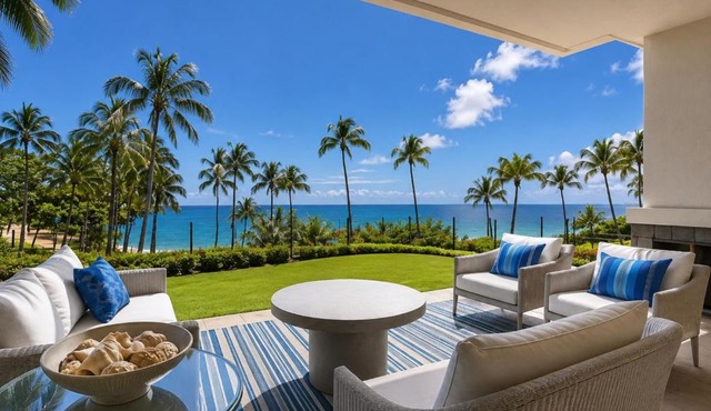 The Resort at Kapalua Bay Oceanfront 3 BR Sleeps 10 Luxury Resort Living Complimentary Car with 6 Nights MON-1205 by KBM