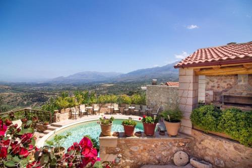Traditional Crete Villa Villa Blue Mantzourana Stunning Views 1 Bedroom