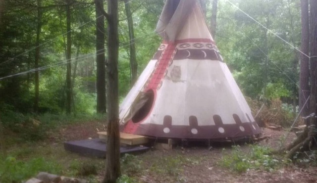 Unique and Off-The-Grid Tipi Rental on Chloe's Lake in Saugerties, New York
