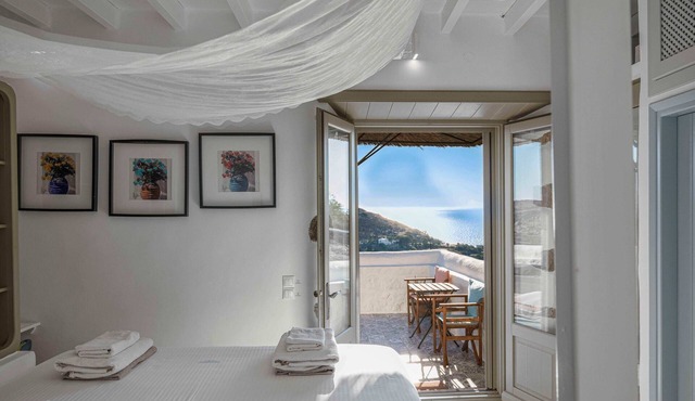 Villa Chora with sea and sunset view