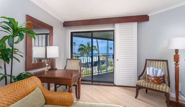 Watch Pacific Ocean sunrise from the comfort of your private ocean view lanai!