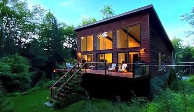 Waterfall House with Cascading Falls & Forest Views