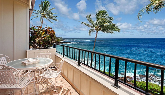 Whalers Cove #137 By Parrish Kauai: oceanfront condo w/sprawling ocean views! h