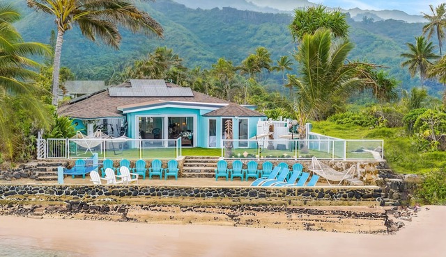 Jewel of Hawaii:Beachfront Estate w/Pvt Beach🏖️Snrkl Reef,JurassicPark FilmSite
